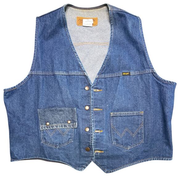 Wrangler Authentic Jean Jacket Vest size XXL - Picture 1 of 12